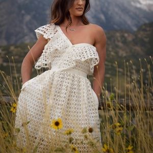 Self-Portrait Structured White Dress